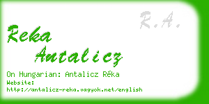 reka antalicz business card